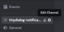 tinydialog discord connection step 1